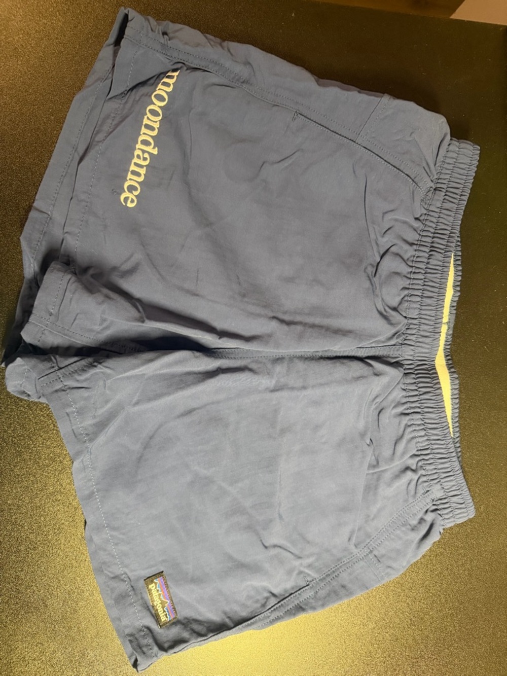 Patagonia Navy Athletic Elastic-Waist Shorts 5”